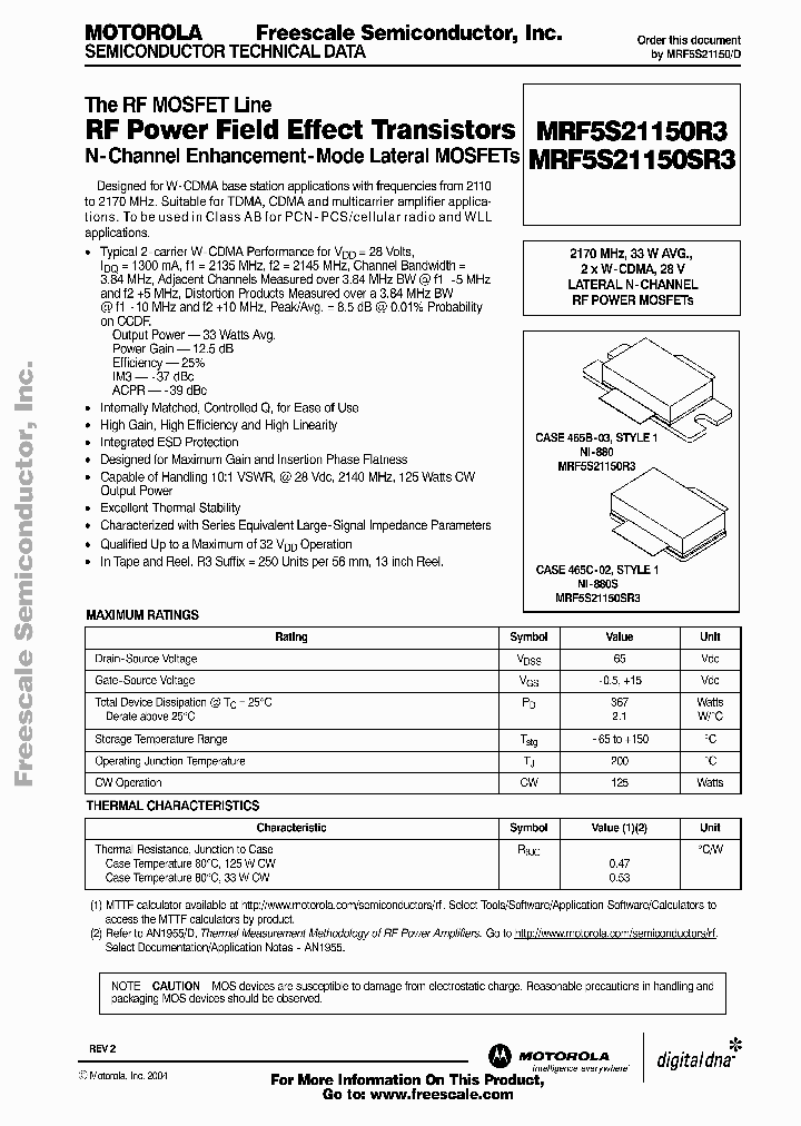 MRF5S21150S_95318.PDF Datasheet