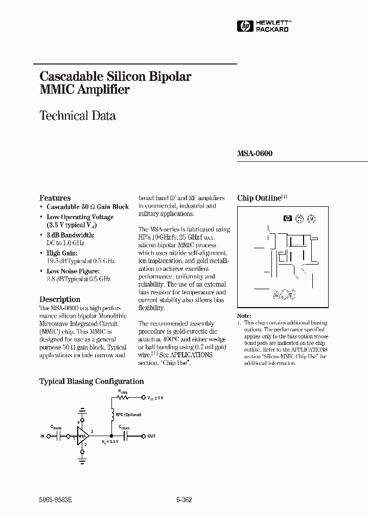 MSA-0600_32798.PDF Datasheet