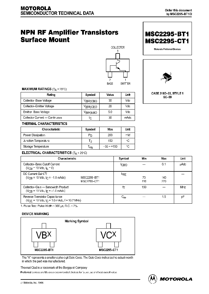 MSC2295BT1_155142.PDF Datasheet