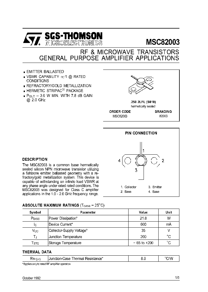 MSC82003_103597.PDF Datasheet