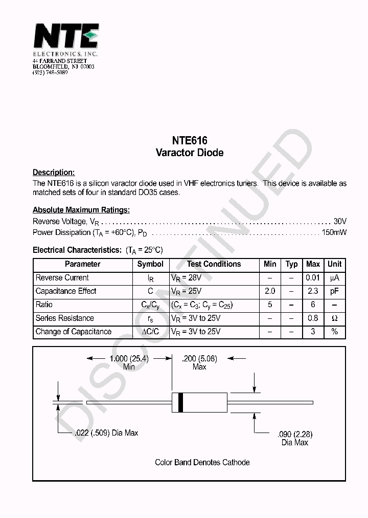 NTE616_70037.PDF Datasheet