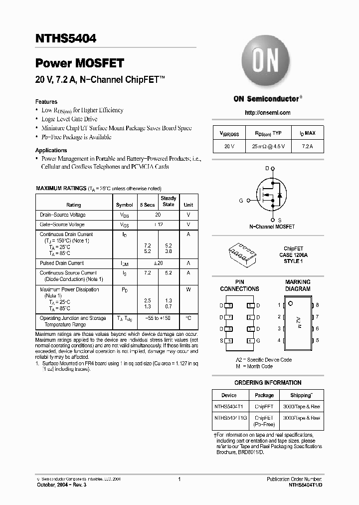 NTHS5404_68747.PDF Datasheet