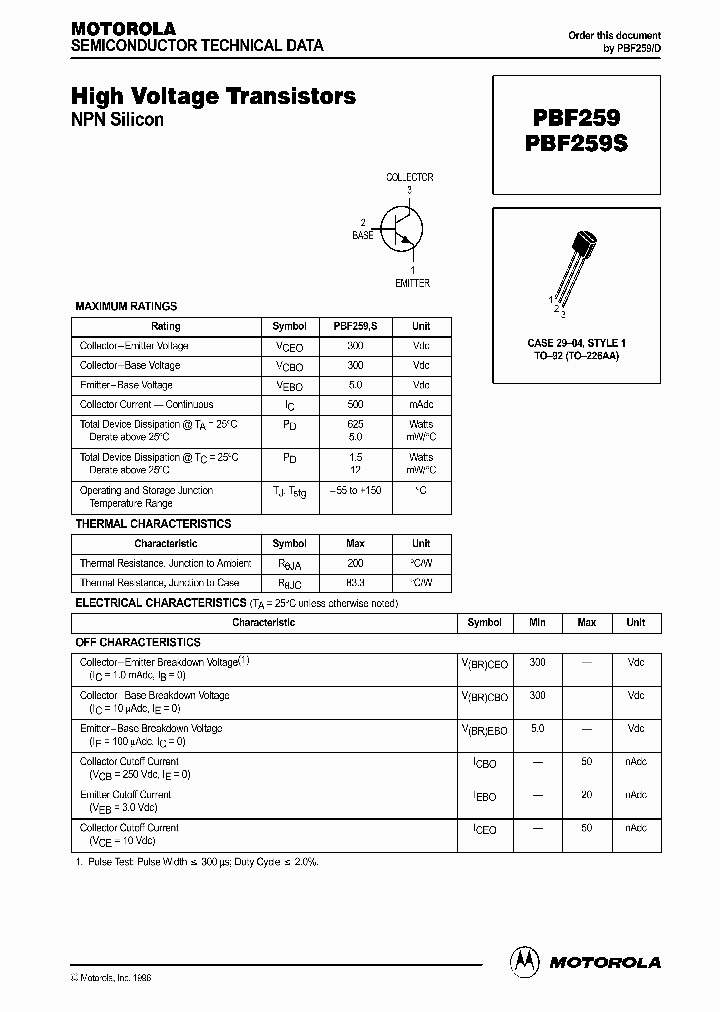 PBF259S_195302.PDF Datasheet