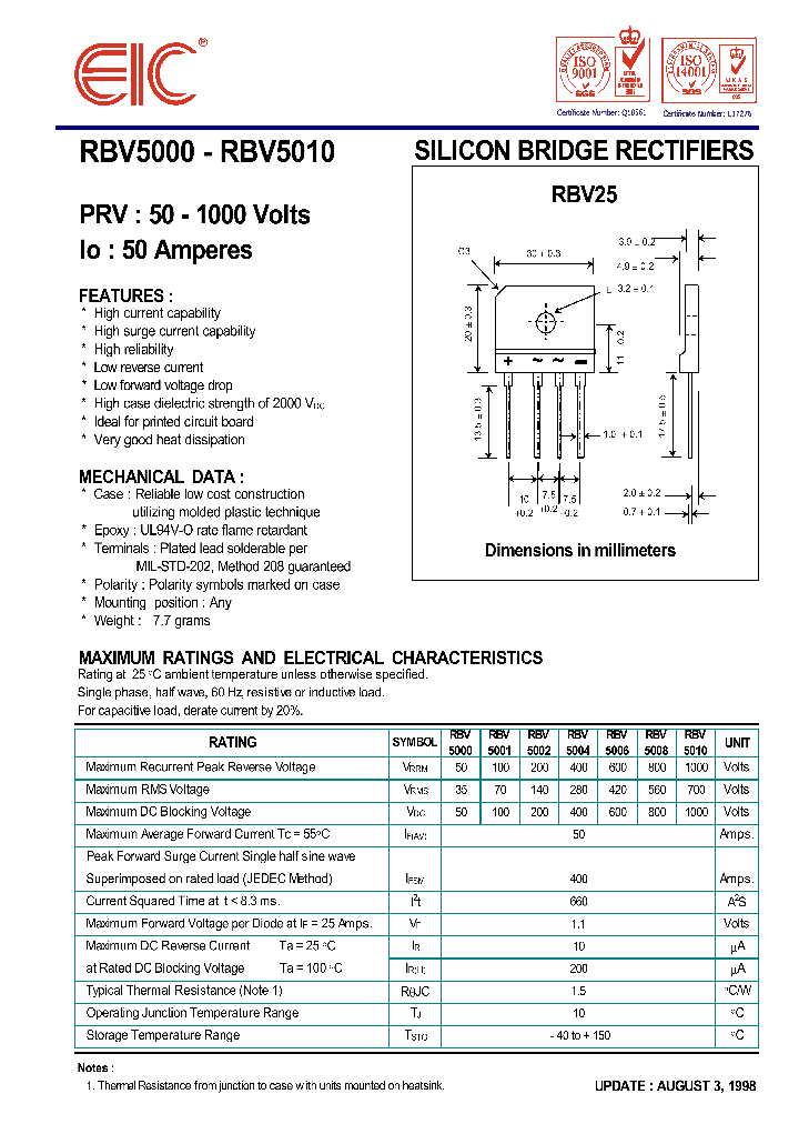RBV5000_58314.PDF Datasheet