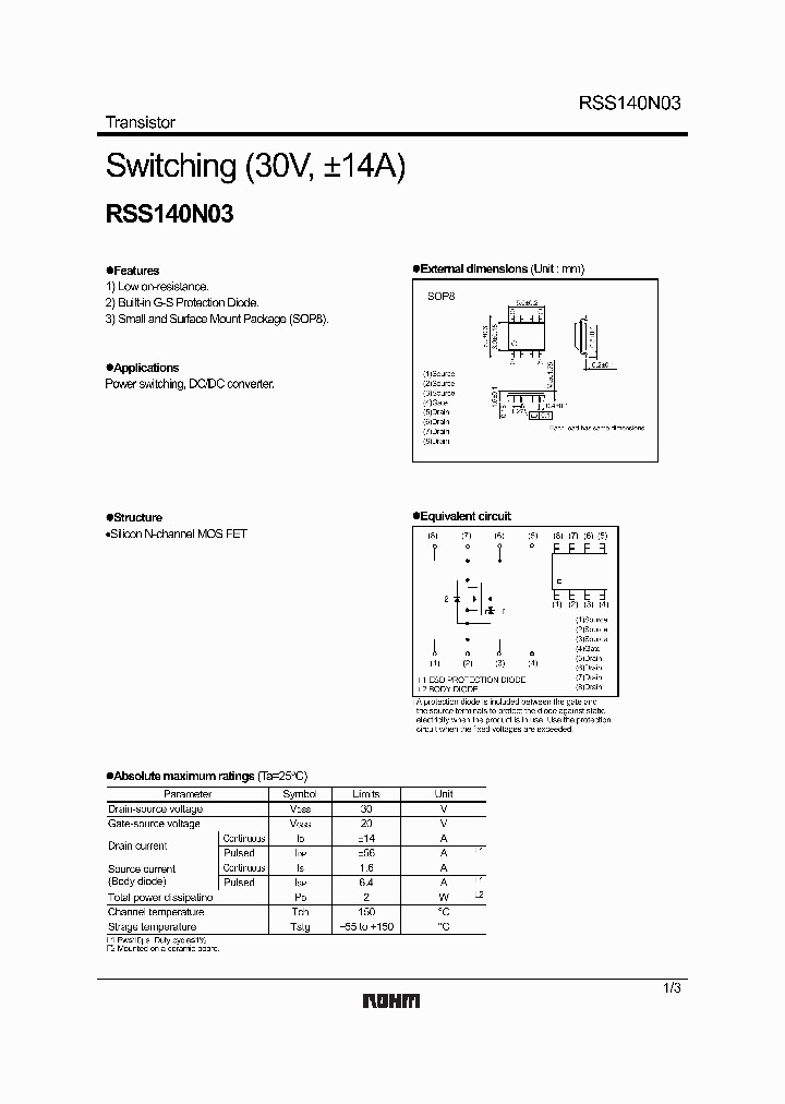 RSS140N03_10142.PDF Datasheet