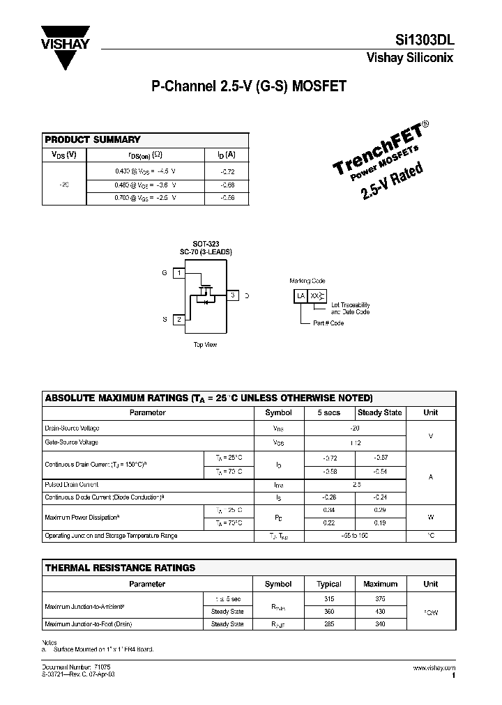 SI1303DL_158408.PDF Datasheet