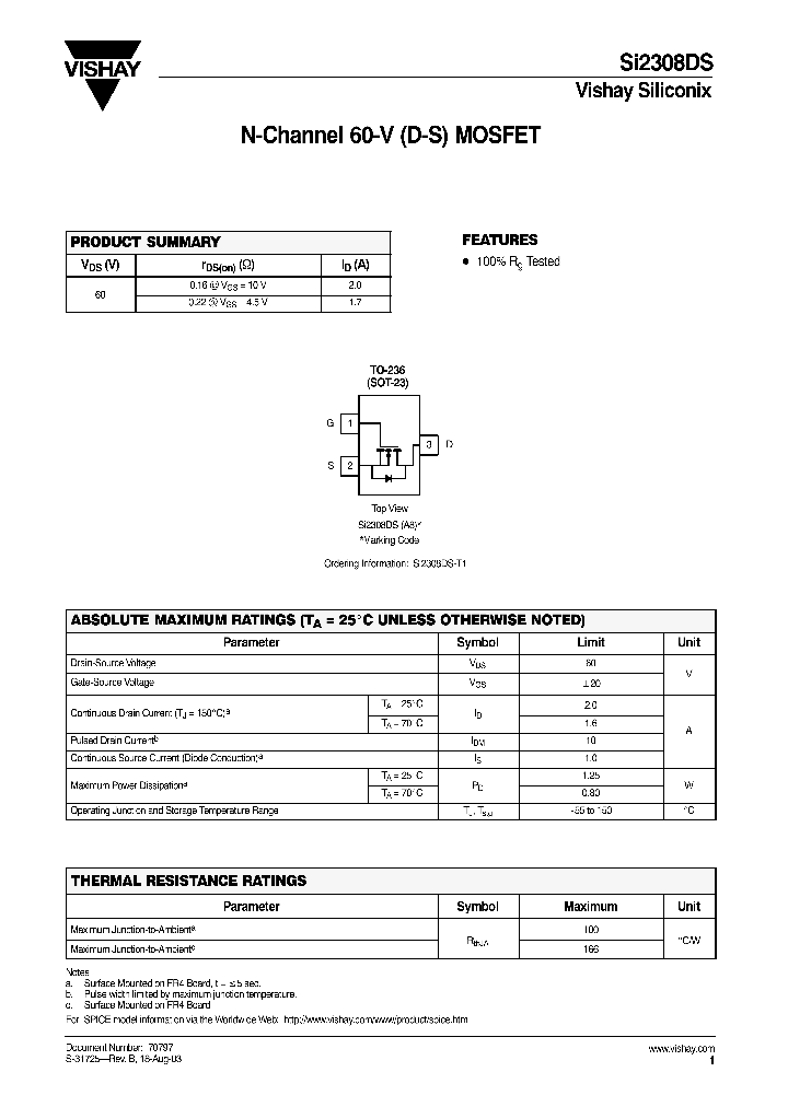 SI2308DS_124303.PDF Datasheet