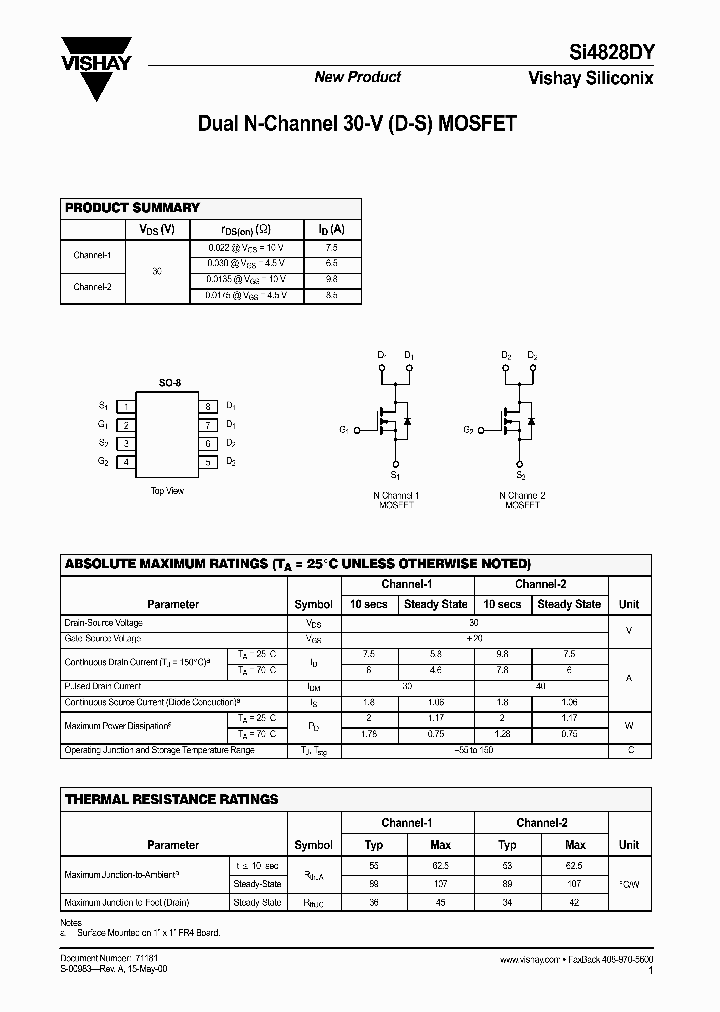 SI4828DY_152987.PDF Datasheet