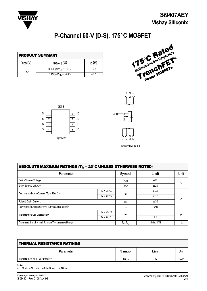 SI9407AEY_11931.PDF Datasheet