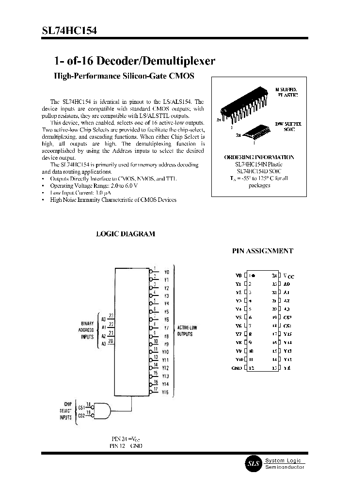 SL74HC154_175732.PDF Datasheet