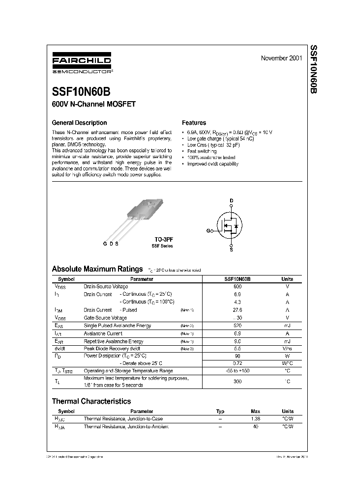 SSF10N60B_192621.PDF Datasheet
