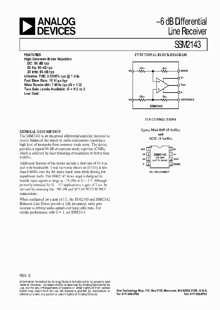 SSM2143_111930.PDF Datasheet