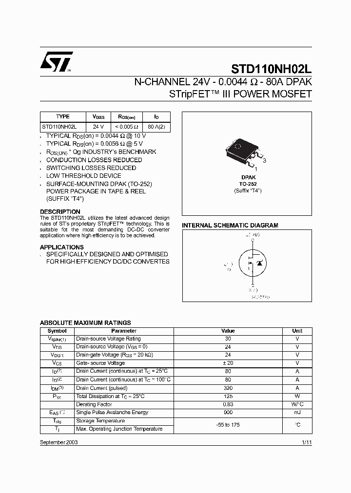 STD110NH02L_70610.PDF Datasheet