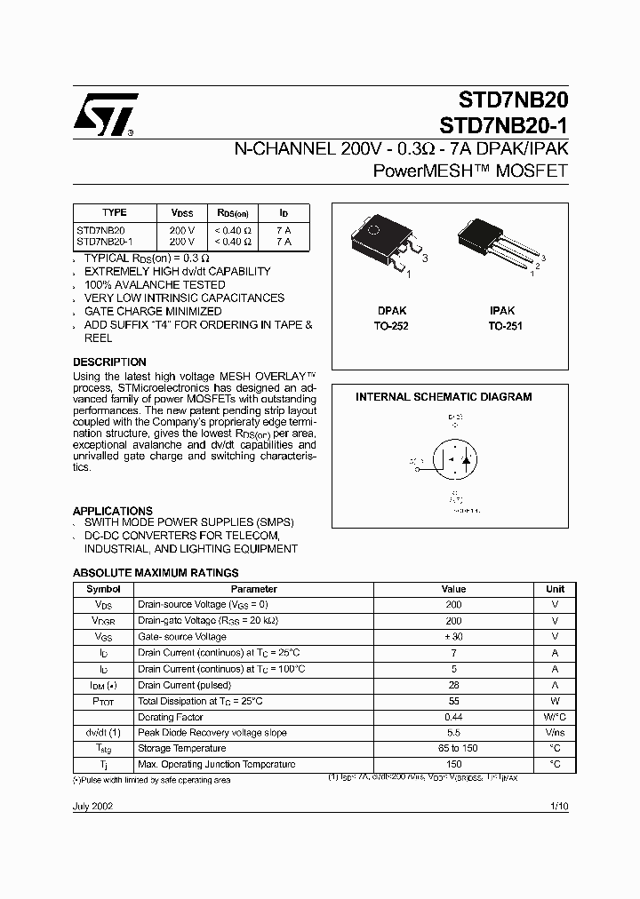 STD7NB20_77022.PDF Datasheet