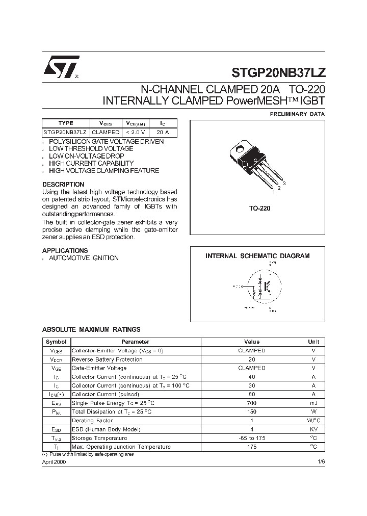 STGP20NB37LZ_77087.PDF Datasheet