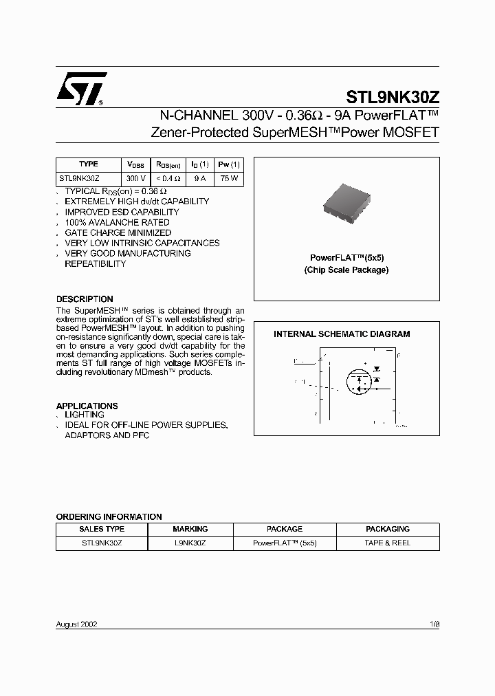 STL9NK30Z_76866.PDF Datasheet