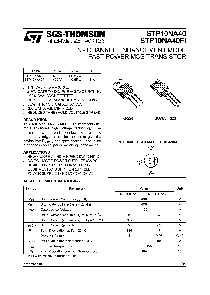STP10NA40_64676.PDF Datasheet
