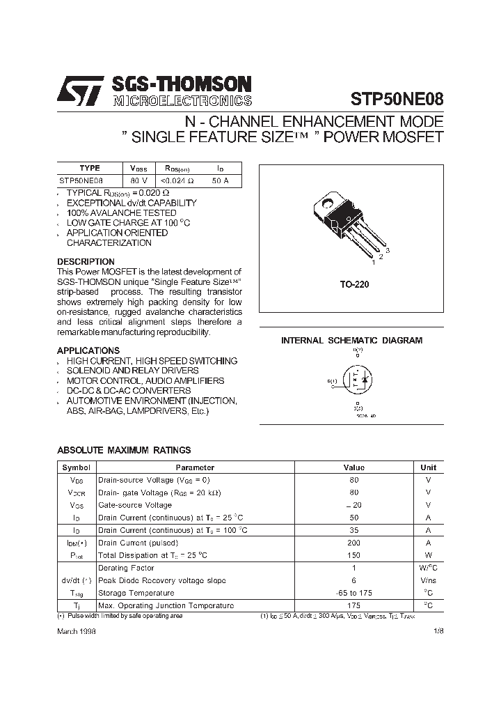 STP50NE08_65007.PDF Datasheet