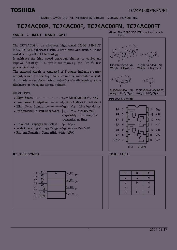 TC74AC00F_174355.PDF Datasheet