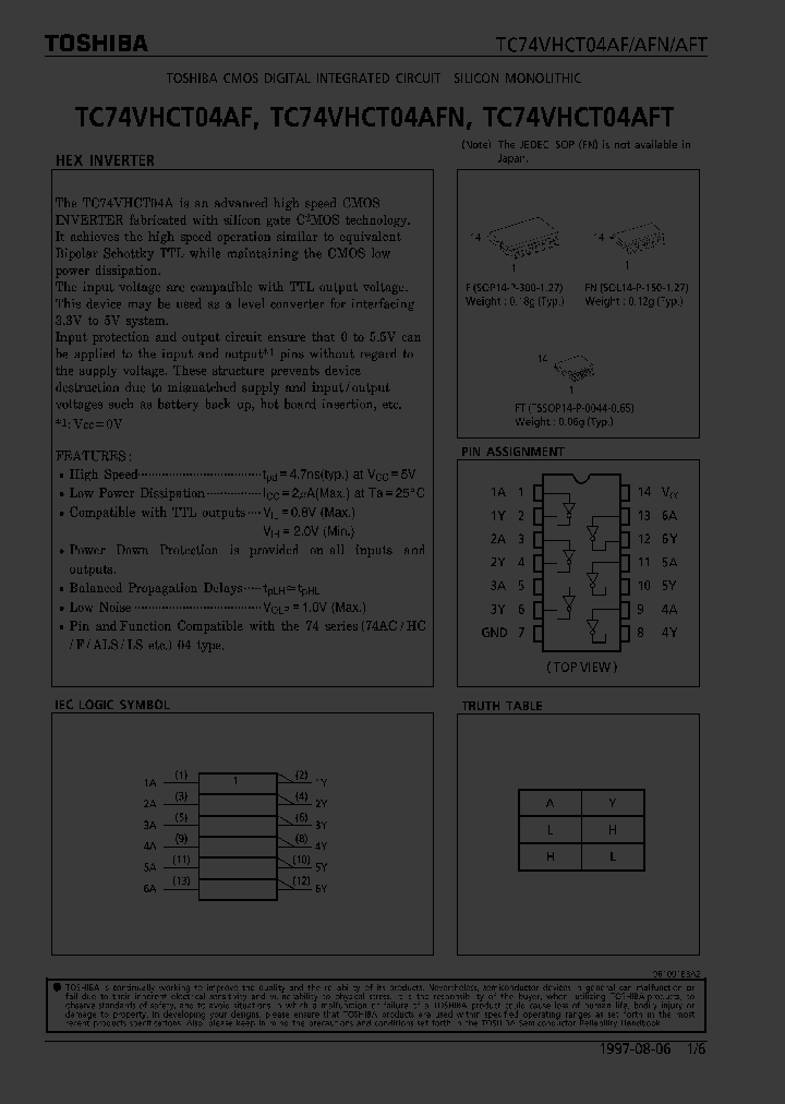 TC74VHCT04AF_90729.PDF Datasheet
