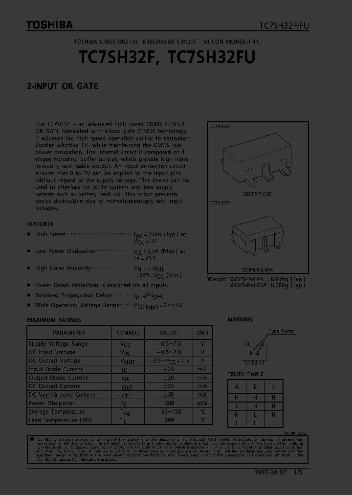 TC7SH32_153972.PDF Datasheet