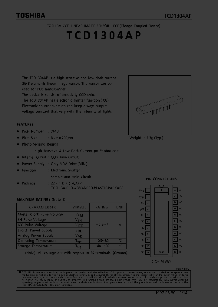 TCD1304AP_70150.PDF Datasheet