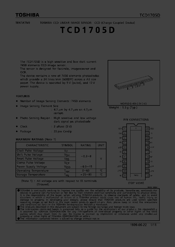 TCD1705D_70170.PDF Datasheet