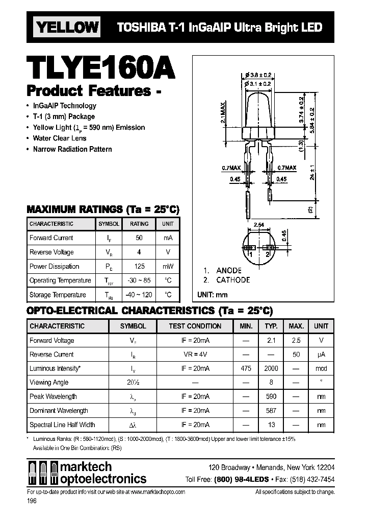 TLYE160A_66260.PDF Datasheet