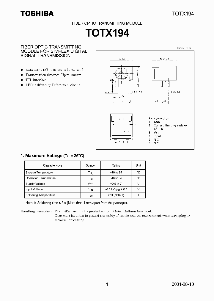 TOTX194_50675.PDF Datasheet
