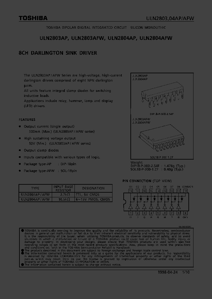 ULN2804AFW_44962.PDF Datasheet