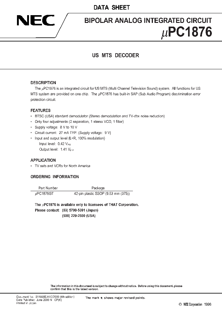 UPC1876_145288.PDF Datasheet