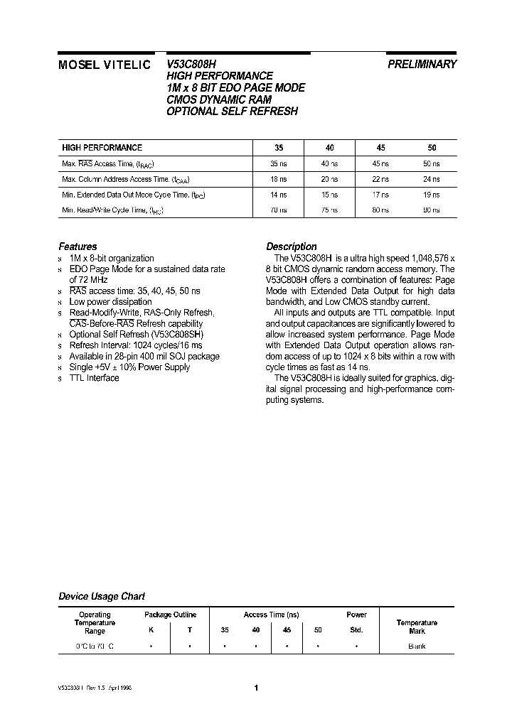 V53C808H_137838.PDF Datasheet