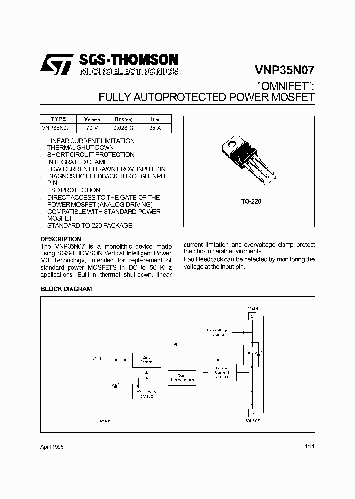 VNP35N07_55033.PDF Datasheet