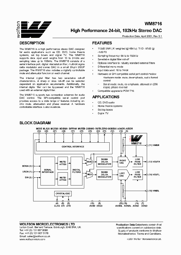 WM8716_51790.PDF Datasheet
