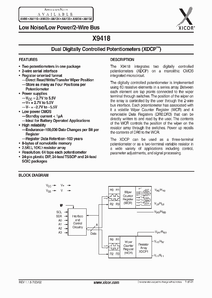 X9418_49009.PDF Datasheet