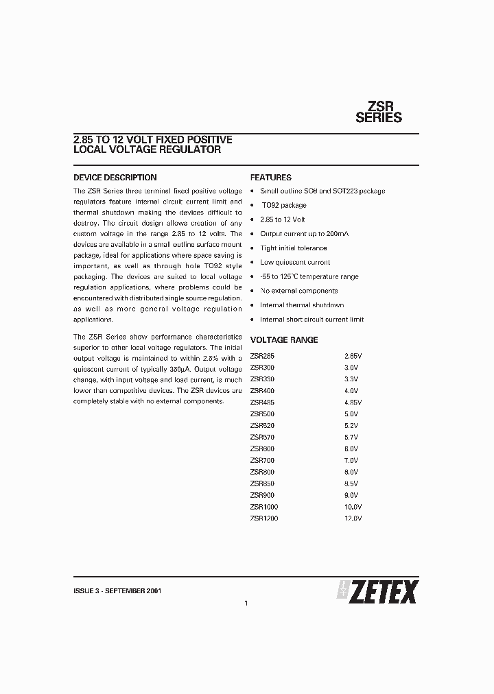 ZSR330_23099.PDF Datasheet