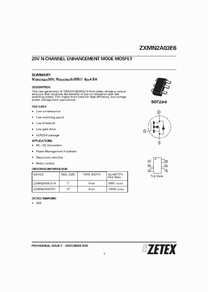 ZXMN2A03E6_21506.PDF Datasheet