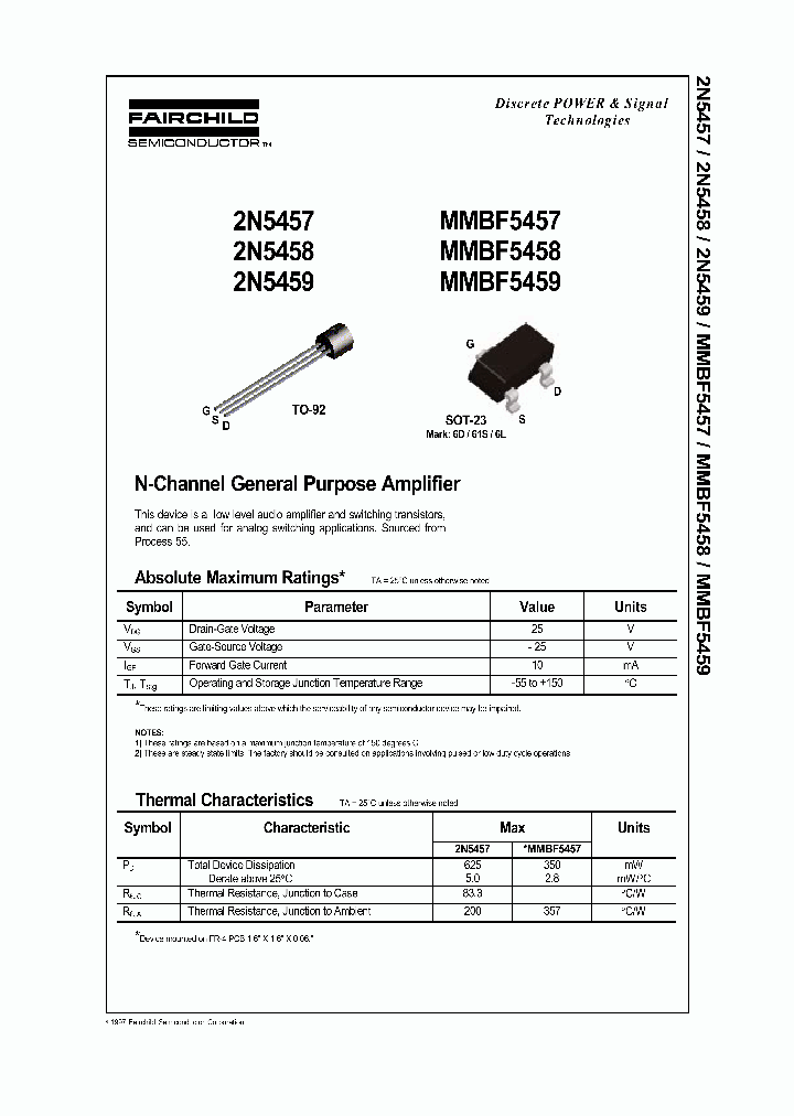 MMBF5457_151378.PDF Datasheet