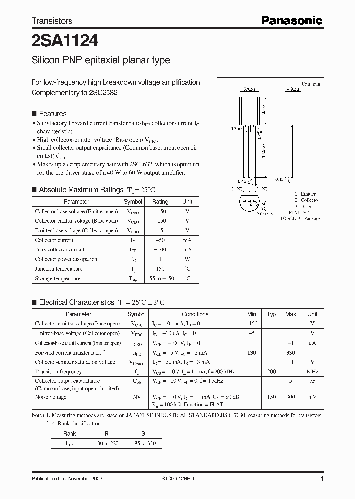 2SA1124_295251.PDF Datasheet