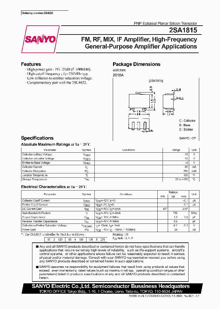 2SA1815_278248.PDF Datasheet