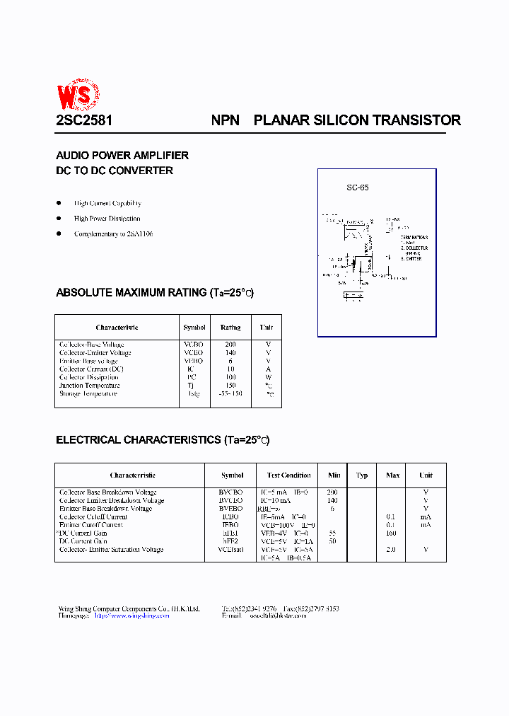 2SC2581_301840.PDF Datasheet