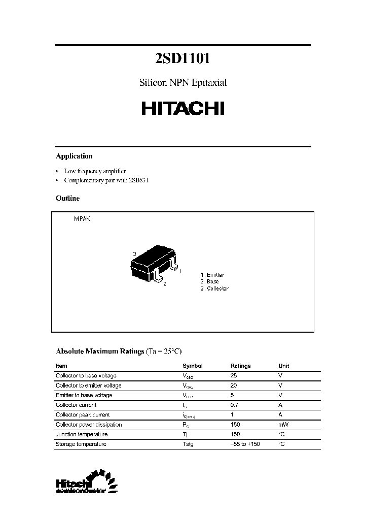 2SD1101_282690.PDF Datasheet