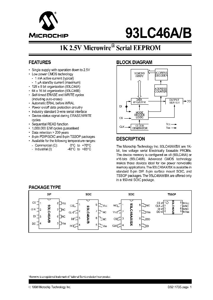 93LC46A_289947.PDF Datasheet