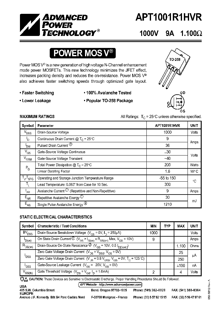 APT1001R1HVR_270074.PDF Datasheet