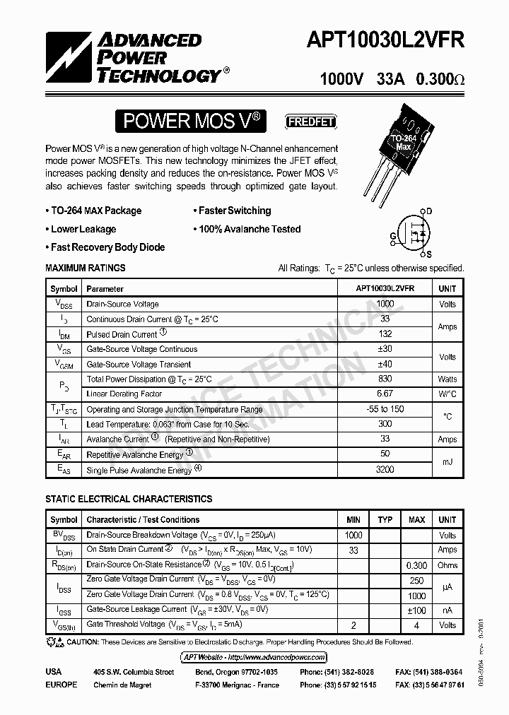 APT10030L2VFR_270089.PDF Datasheet