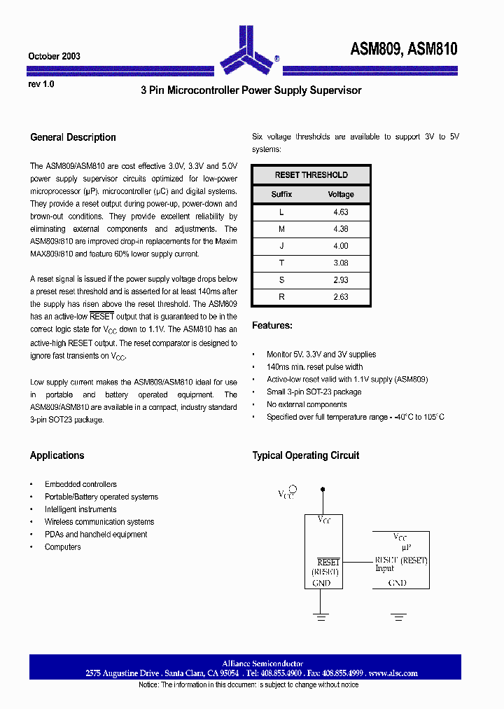 ASM809TEUR-T_245456.PDF Datasheet