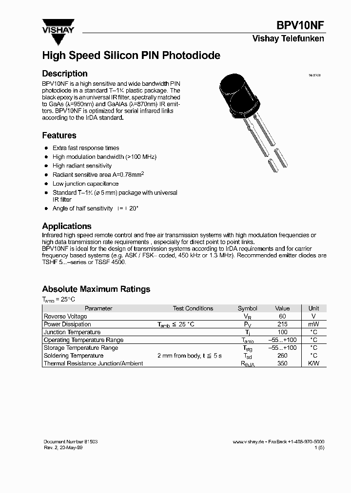 BPV10NF_254481.PDF Datasheet