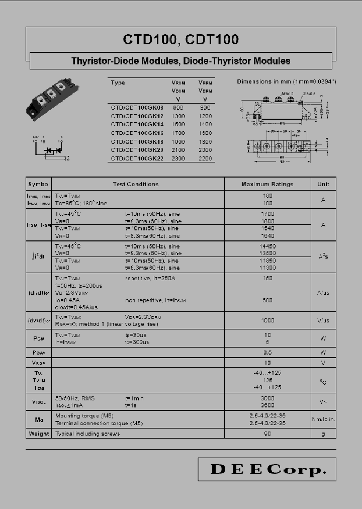 CDT100GK22_281837.PDF Datasheet