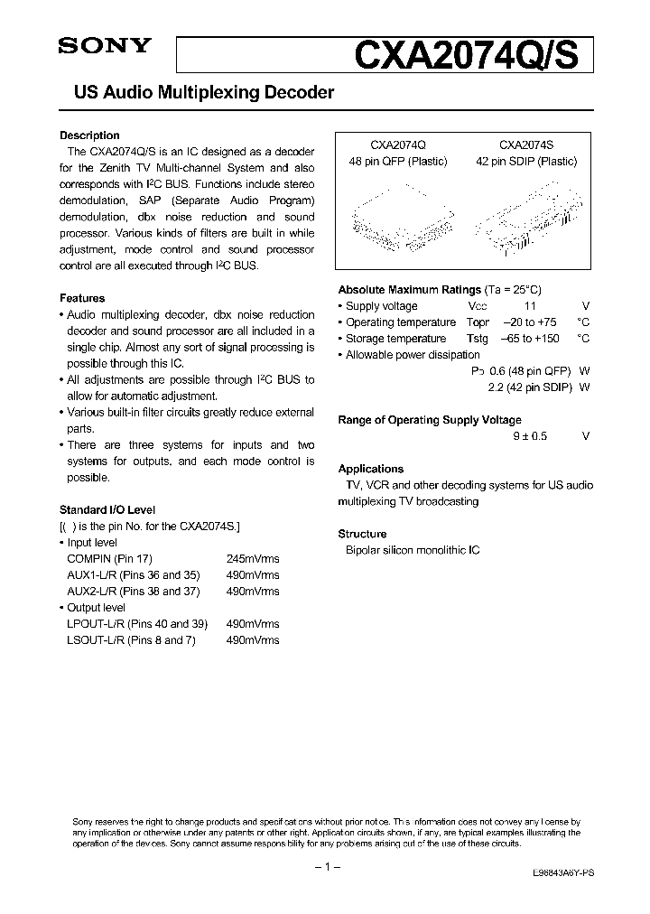 CXA2074S_305231.PDF Datasheet