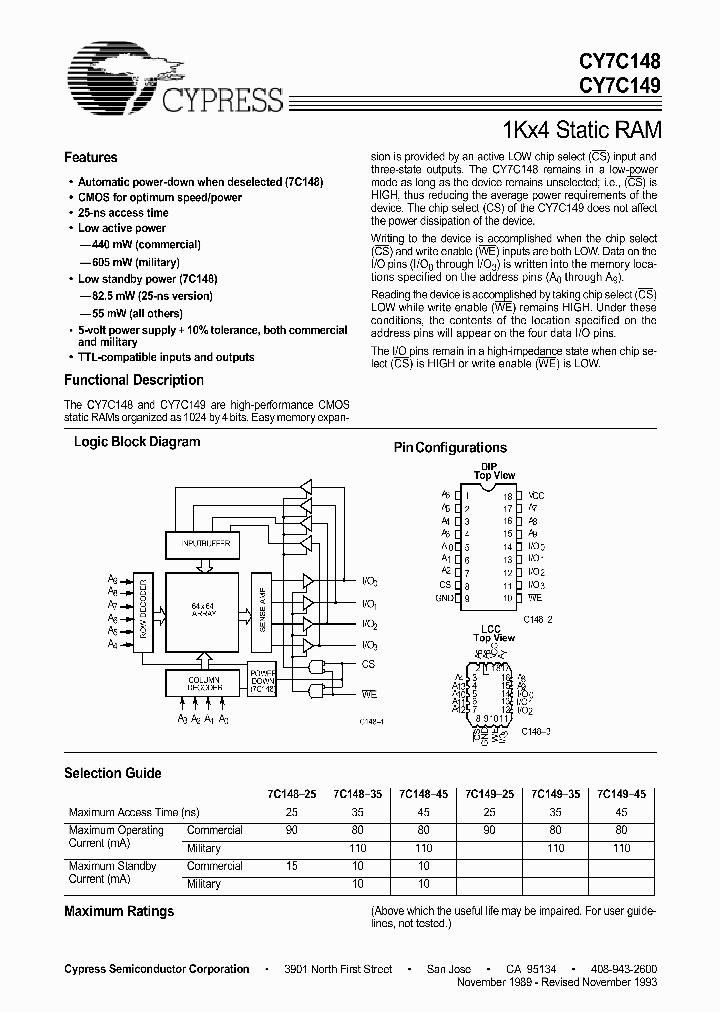 CY7C149_232763.PDF Datasheet